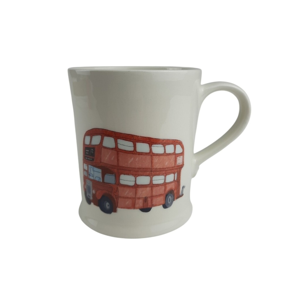 Fenella Smith Coffee Mug Double-Decker Red Bus London Designed in England